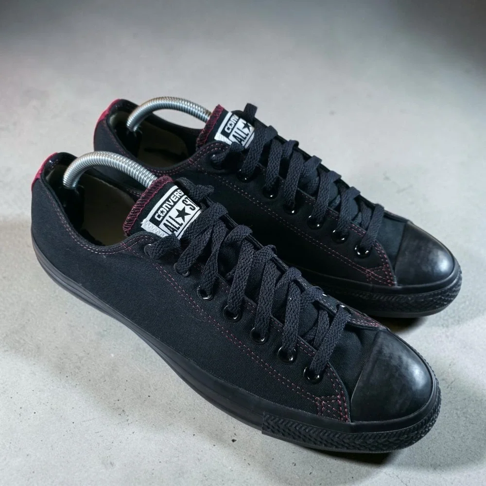 Converse Low Top Black Burgundy Sneakers 146639C 